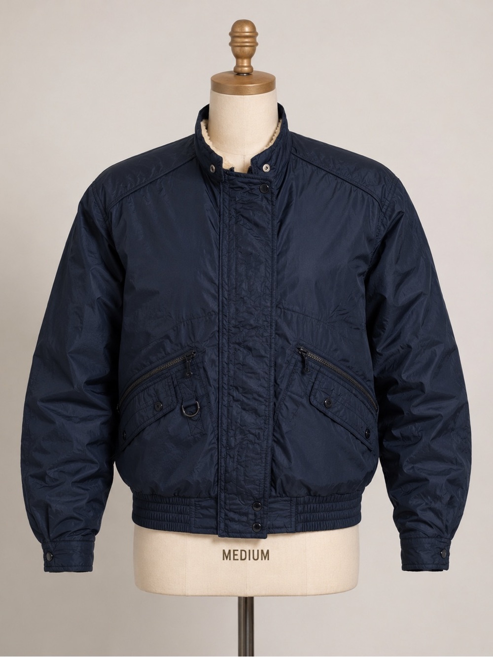 Vintage Women's black Bomber Jacket - Lightweight Everyday Layer
